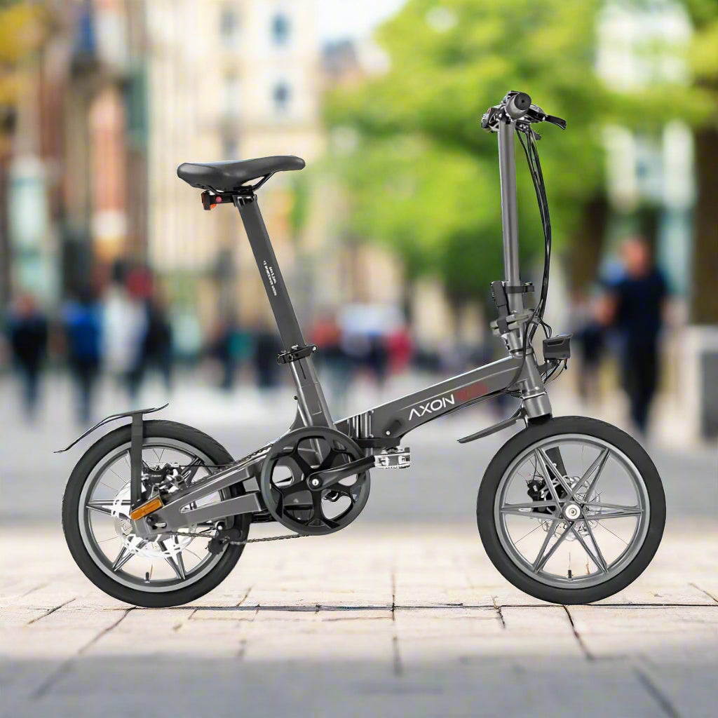 Axon Rides Pro Step-through Folding Electric Bike Cityscape - PEDAL & RIDE