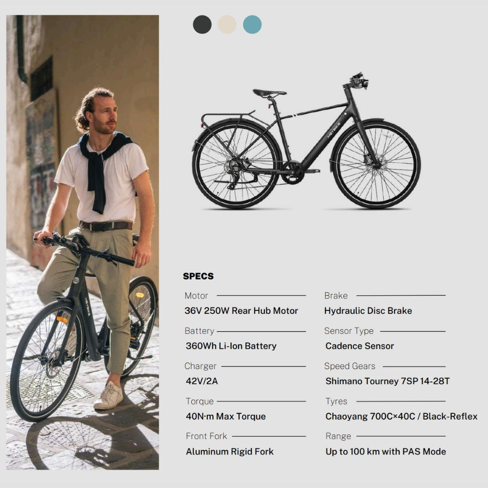 Heybike EC1 Pedelec Electric Bike - side view - specification - PEDAL & RIDE