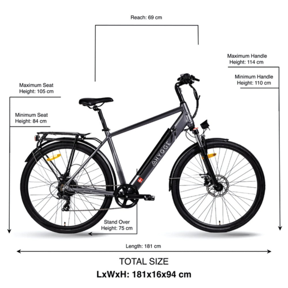Hygge Aarhus Hybrid Electric Bike - Pedal & Ride