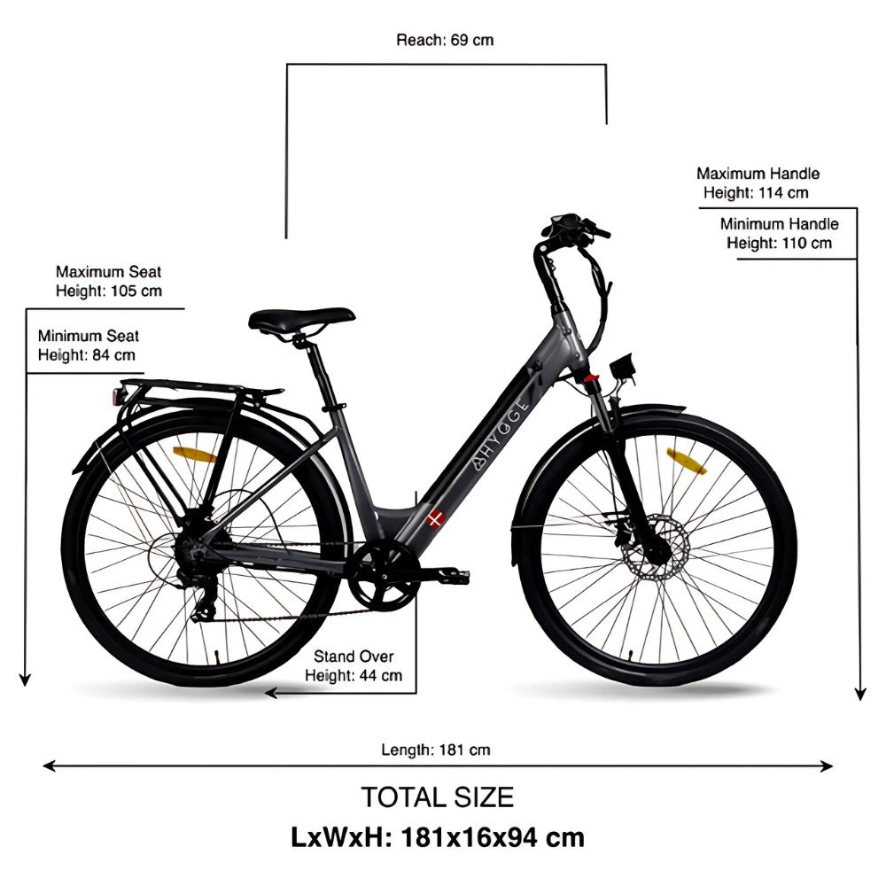 Hygge Aarhus Hybrid Step-Through Electric Bike - Pedal & Ride