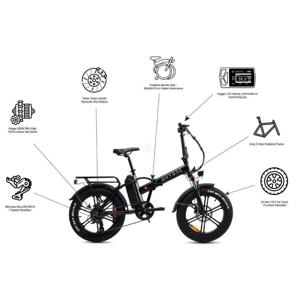 Hygge Vester Folding Electric Bike - Pedal & Ride