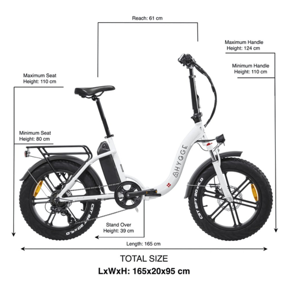 Hygge Vester Folding Step-Through Electric Bike - Pedal & Ride