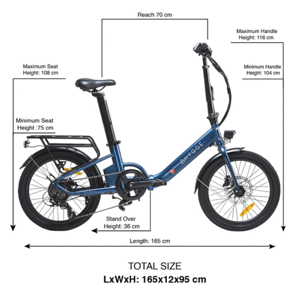 Hygge Virum Folding Step-Through Electric Bike - Pedal & Ride