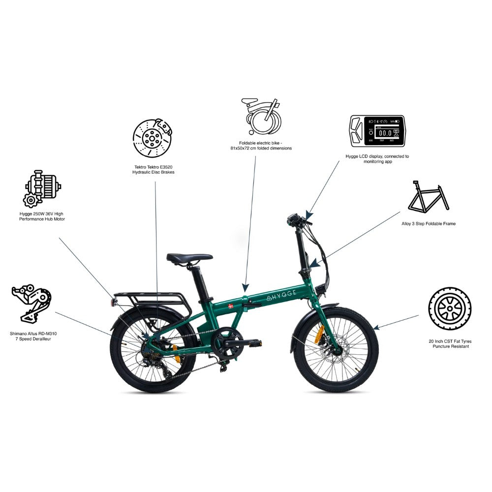 Hygge Virum Folding Electric Bike - Pedal & Ride