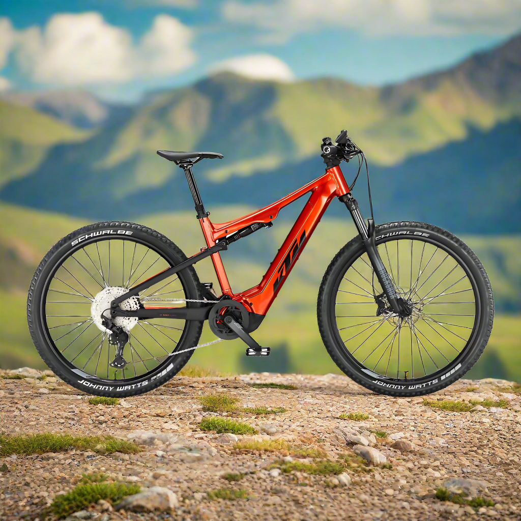 KTM Macina Chacana 792 MTB Electric Bike Mountain Side - PEDAL & RIDE