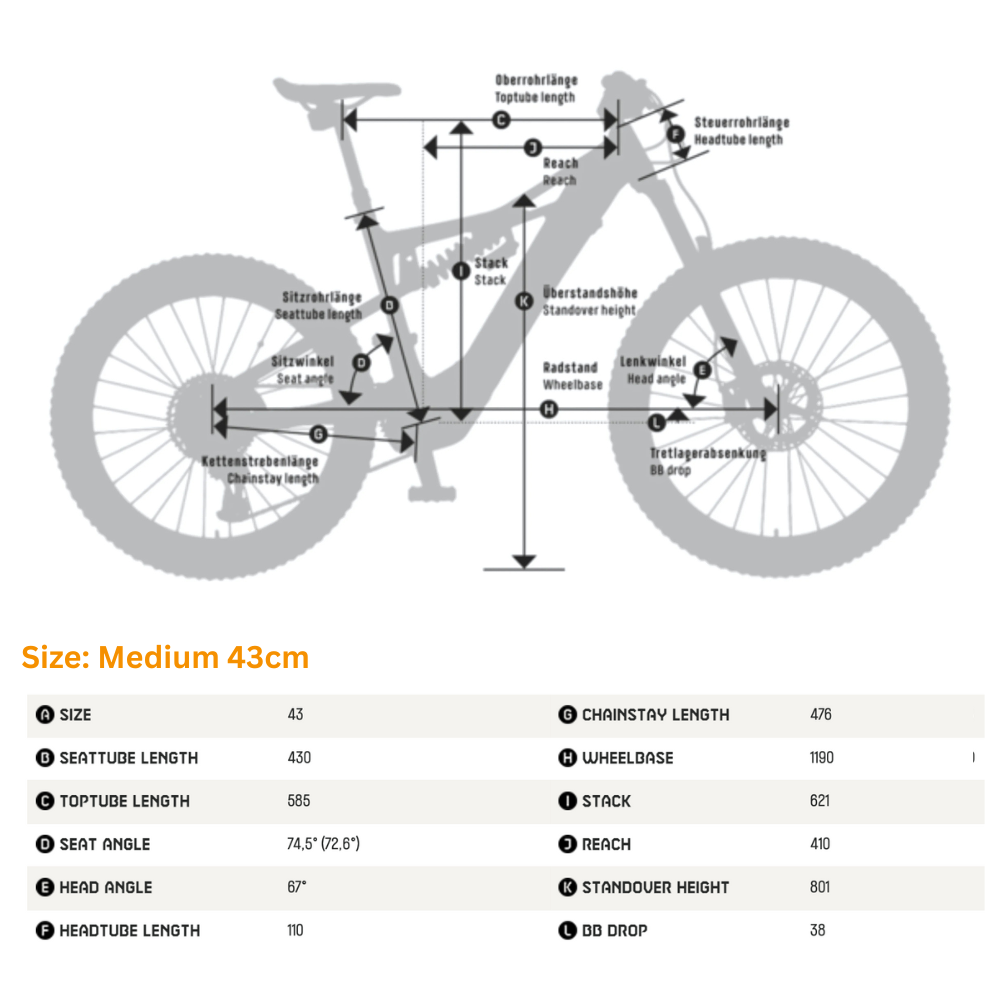 KTM Macina Chacana 792 MTB Electric Bike Size Guide - Pedal & Ride