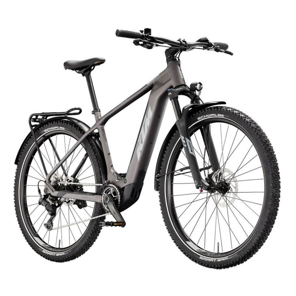 KTM Macina Race SX LFC Hybrid Electric Bike Eldeberry Matt Front Right - PEDAL & RIDE