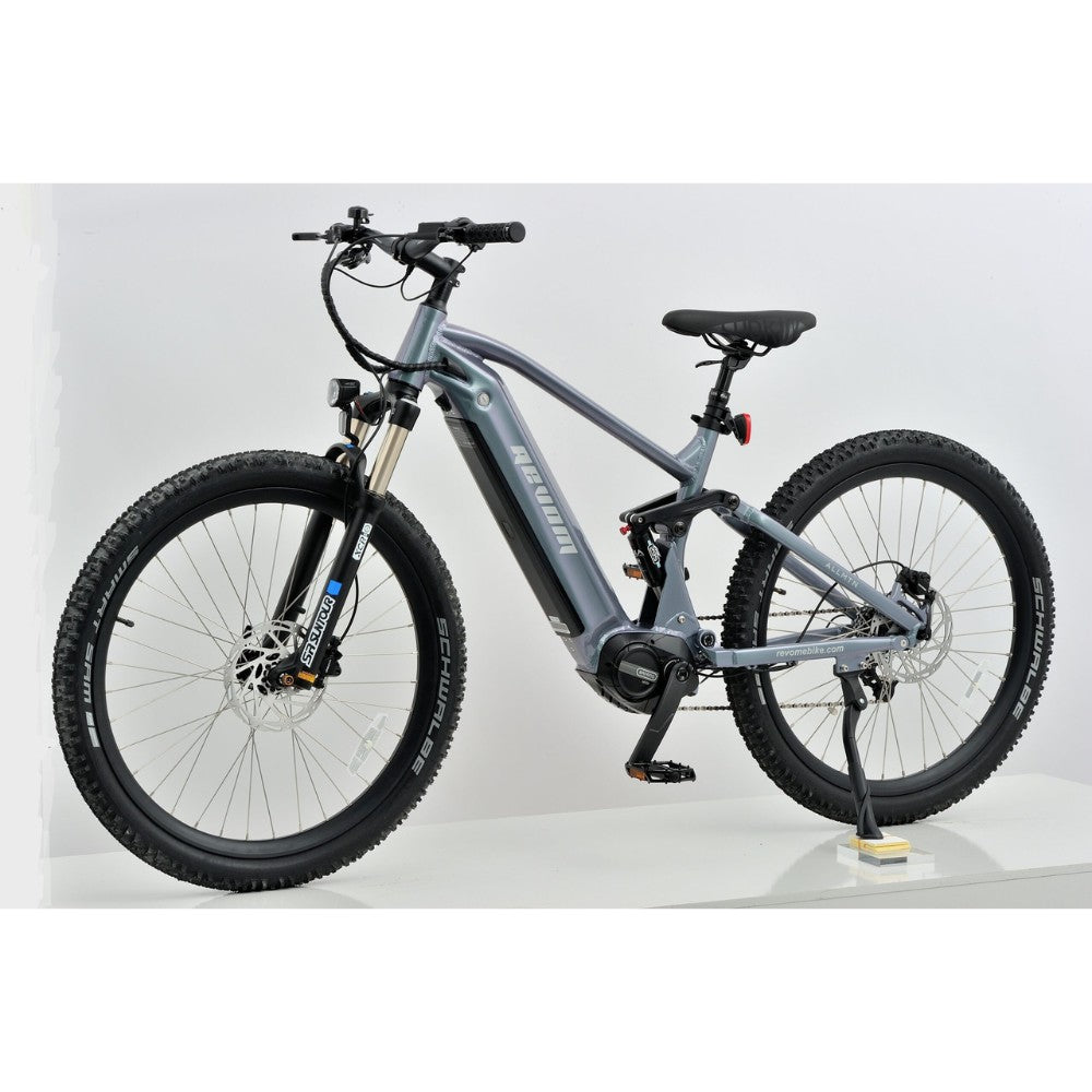 Revom M1 Full Suspension MTB Electric Bike Front Left - PEDAL & RIDE