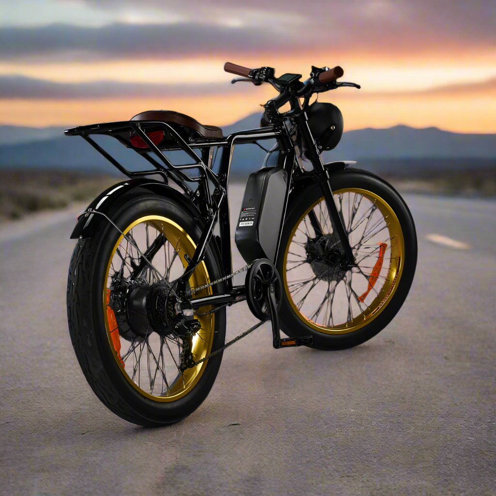 Rocket GTS Cruiser Fat Tyre Electric Bike - Pedal & Ride