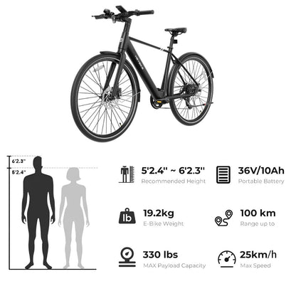Heybike EC1 Hybrid City Electric Bike