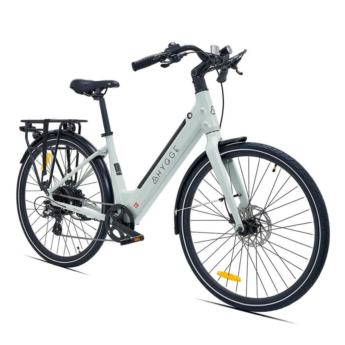 Hygge Nivo Hybrid Step-Through Electric Bike Front Right - PEDAL & RIDE