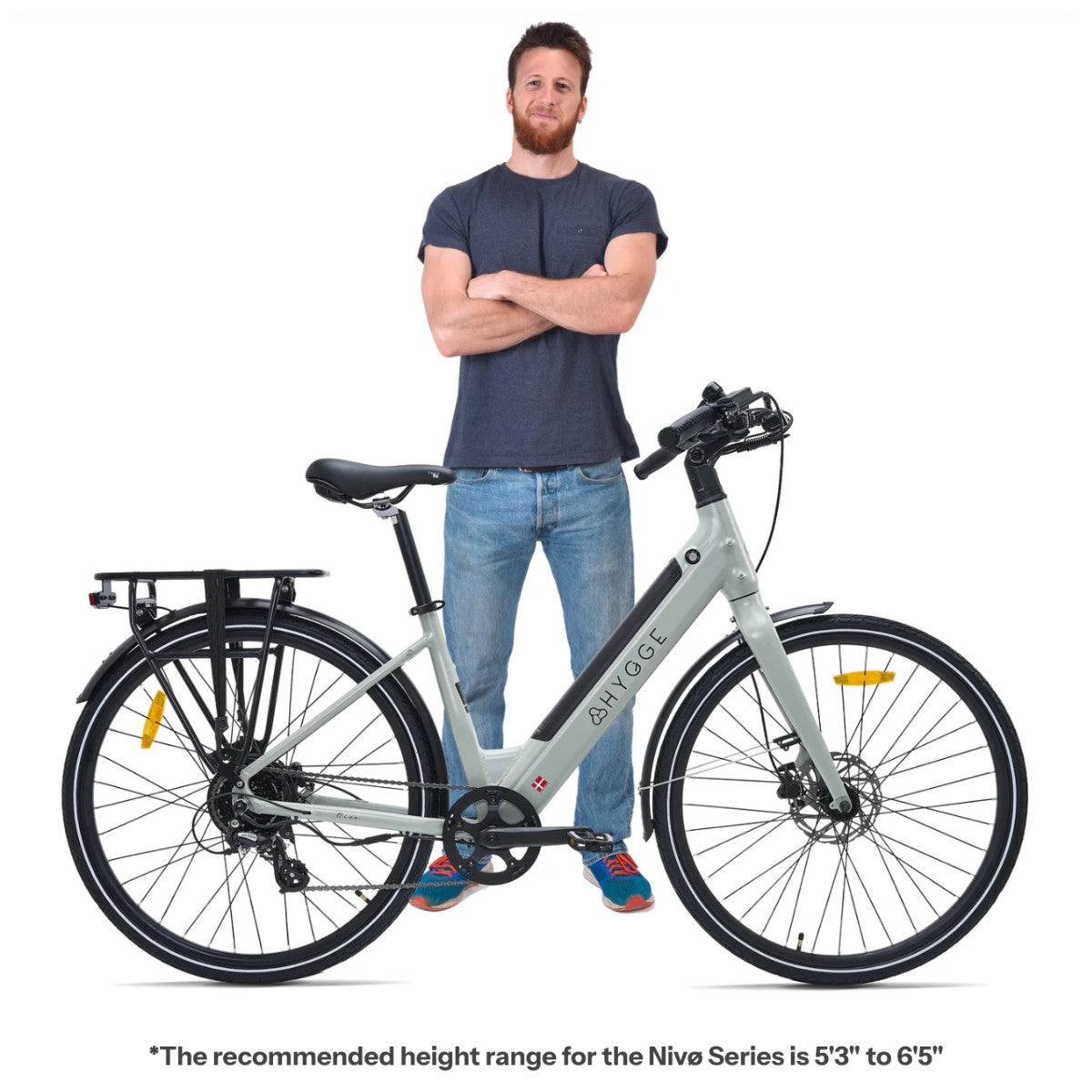 Hygge Nivo Hybrid Step-Through Electric Bike Size Comparison - PEDAL & RIDE