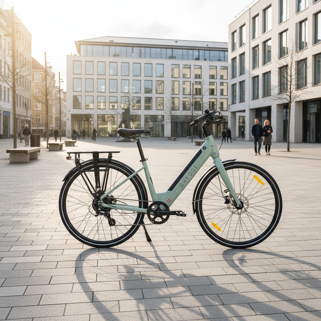 Hygge Nivo Hybrid Step-Through Electric Bike Town Square - PEDAL & RIDE