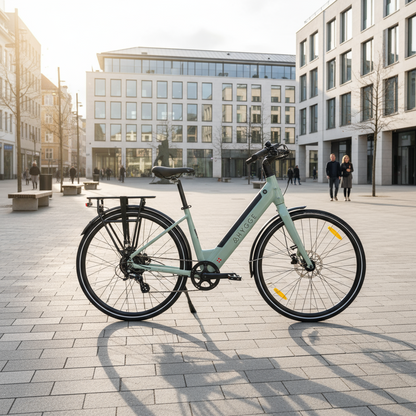 Hygge Nivo Hybrid Step-Through Electric Bike Town Square - PEDAL & RIDE
