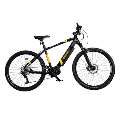 Mark2 Scrambler XC electric mountain bike side view black - PEDAL & RIDE