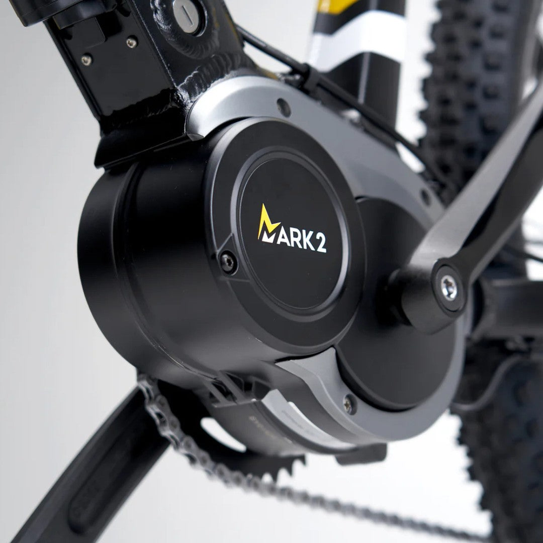 Mark2 Scrambler XC electric mountain bike close view - PEDAL & RIDE