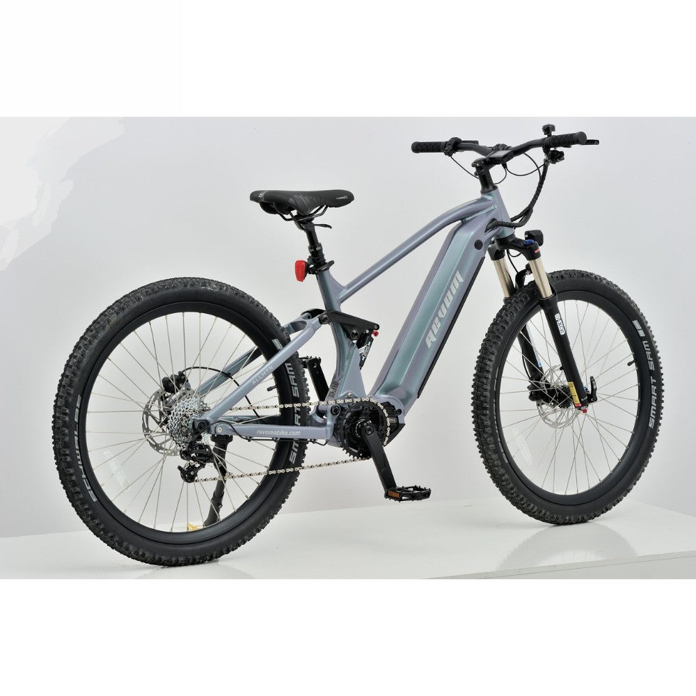 Revom M1 Full Suspension MTB Electric Bike Rear Right - PEDAL & RIDE