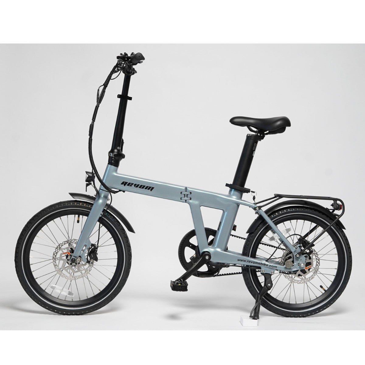 Revom Magi Pro Folding Electric Bike Grey Left - PEDAL & RIDE