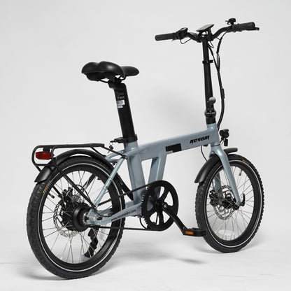 Revom Magi Pro Folding Electric Bike Grey Rear Right - PEDAL & RIDE