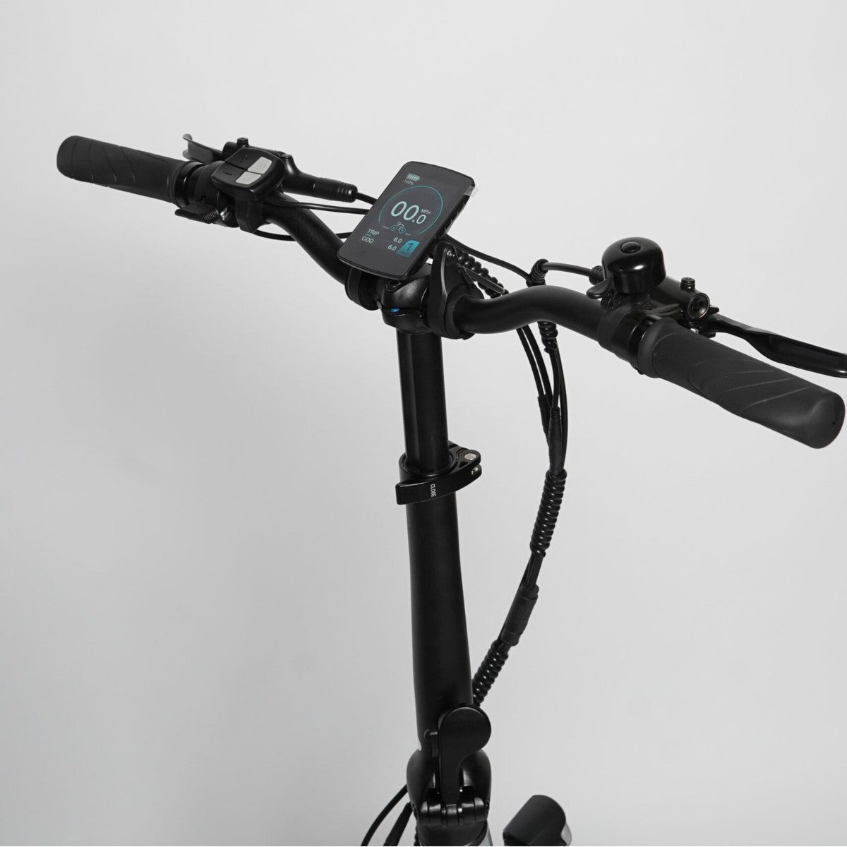 Revom Magi Pro Folding Electric Bike Handlebar Side - PEDAL & RIDE
