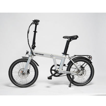 Revom Magi Pro Folding Electric Bike Pearlescent White Left - PEDAL & RIDE