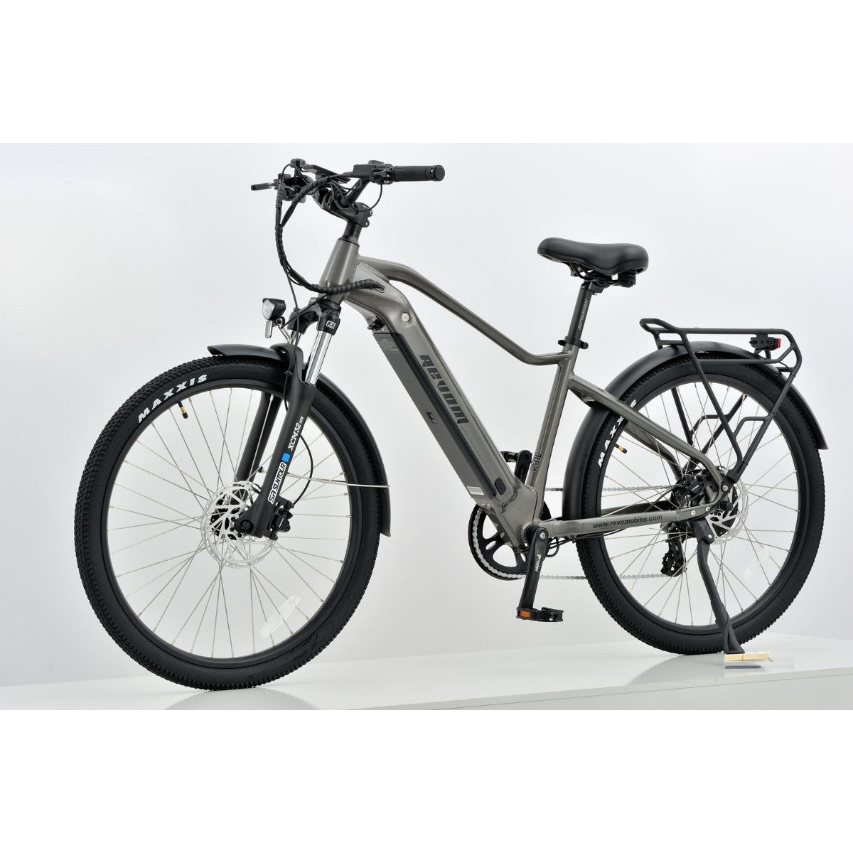 Revom U2 Hybrid Electric Bike Dark Grey Front Left - PEDAL & RIDE