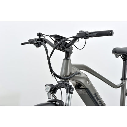 Revom U2 Hybrid Electric Bike Dark Grey Left Front Close - PEDAL & RIDE