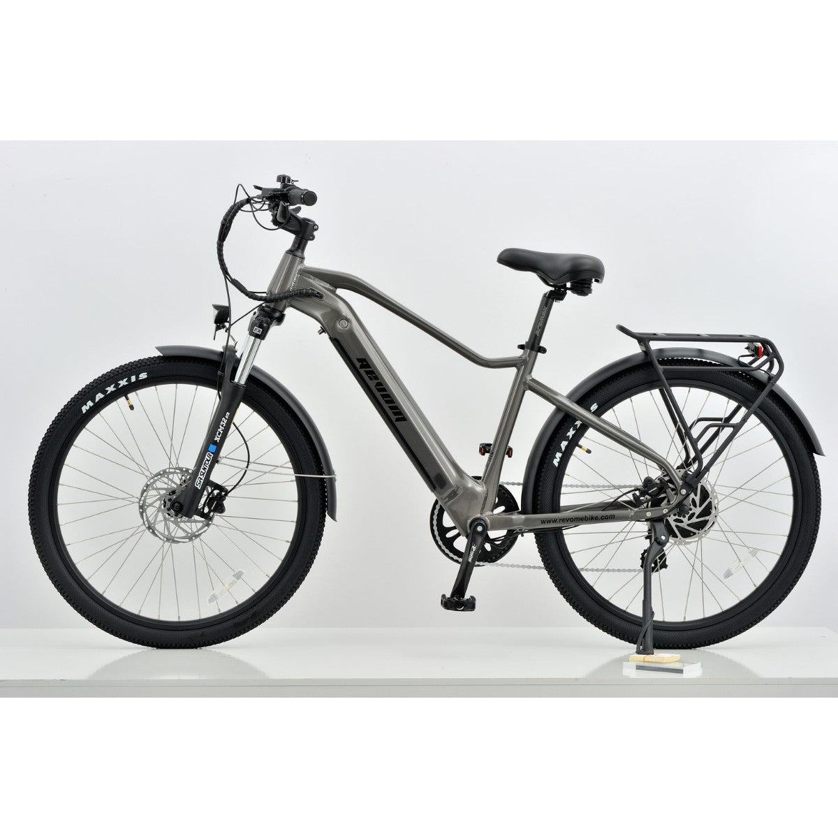 Revom U2 Hybrid Electric Bike Dark Grey Left - PEDAL & RIDE