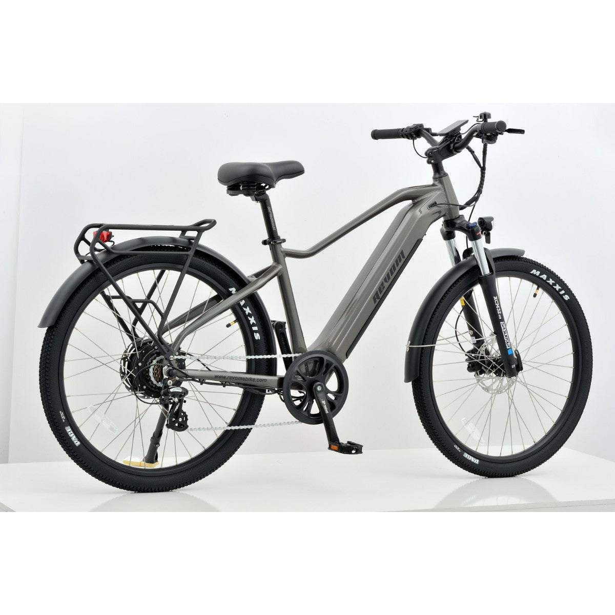 Revom U2 Hybrid Electric Bike Dark Grey Rear Right - PEDAL & RIDE