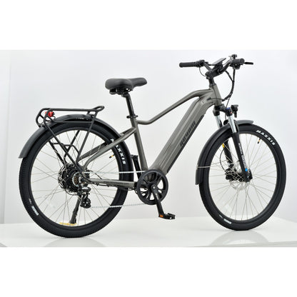 Revom U2 Hybrid Electric Bike Dark Grey Rear Right - PEDAL & RIDE