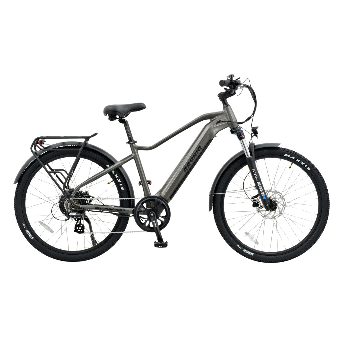 Revom U2 Hybrid Electric Bike Dark Grey - PEDAL & RIDE
