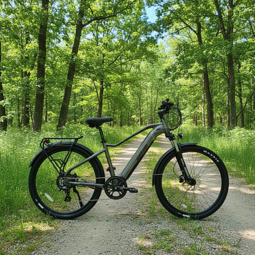 Revom U2 Hybrid Electric Bike Dark Grey Woodland Ride - PEDAL & RIDE